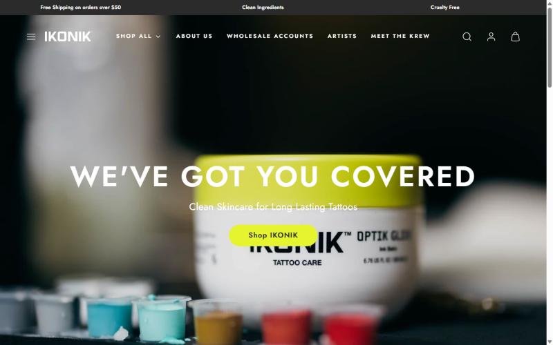 Ikonik Care website homepage